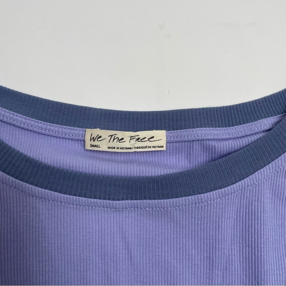NWT FREE PEOPLE WE THE FREE oversized purple top in “cornflower combo” - Picture 5 of 10